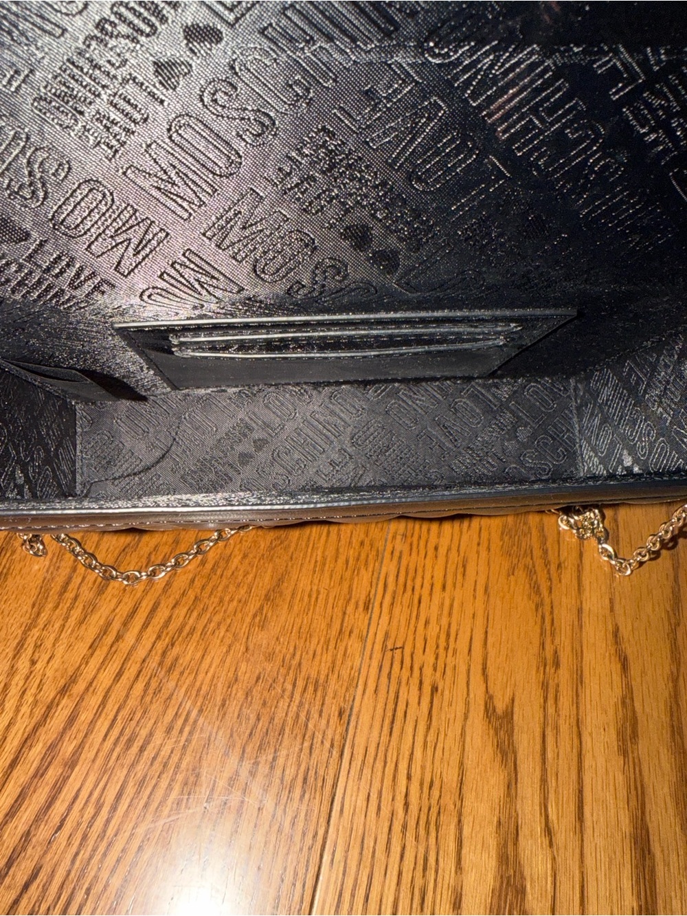 Love Moschino Black Quilted Top-Handle Crossbody Purse - Picture 6 of 9